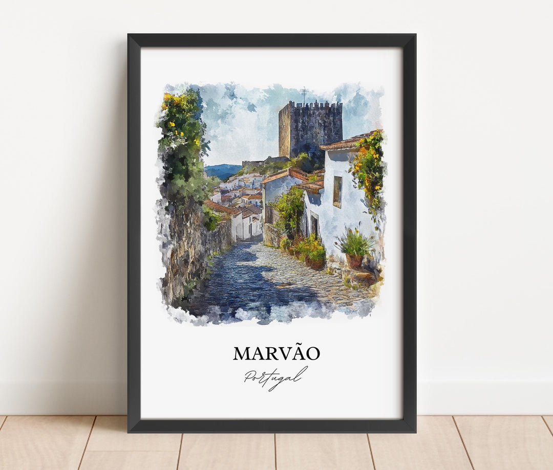 Marvão, Portugal – Watercolor Art Print