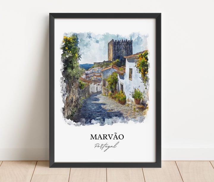 Marvão, Portugal – Watercolor Art Print