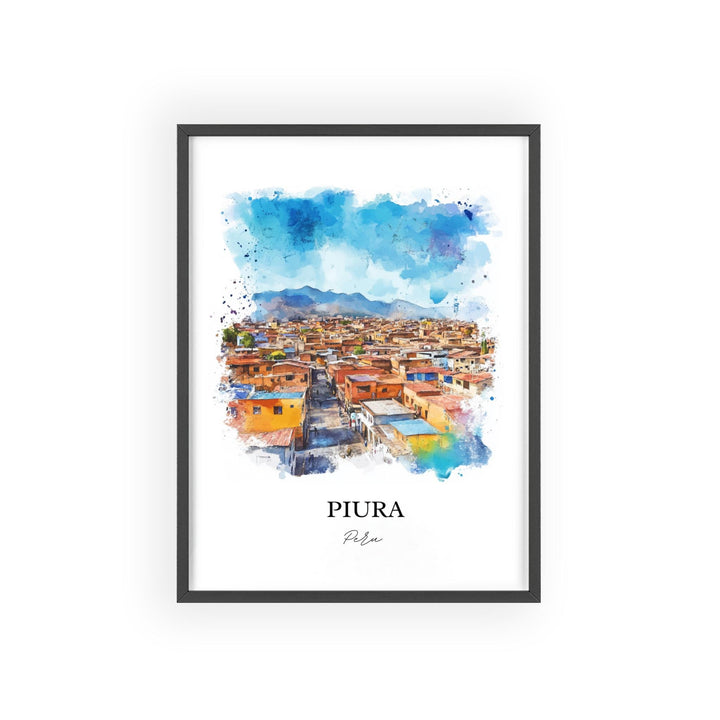 Piura Peru Wall Art, Sechura Desert Print, Peru Watercolor Art, Piura Peru Gift, Travel Print, Travel Poster, Housewarming Gift