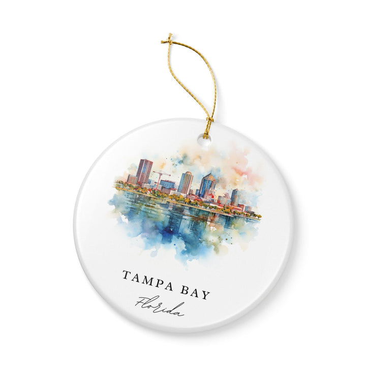 Tampa Bay Ornament: Unique Tampa Florida Souvenir, Tampa Xmas Decor, and Authentic Tampa Bay FL Gift