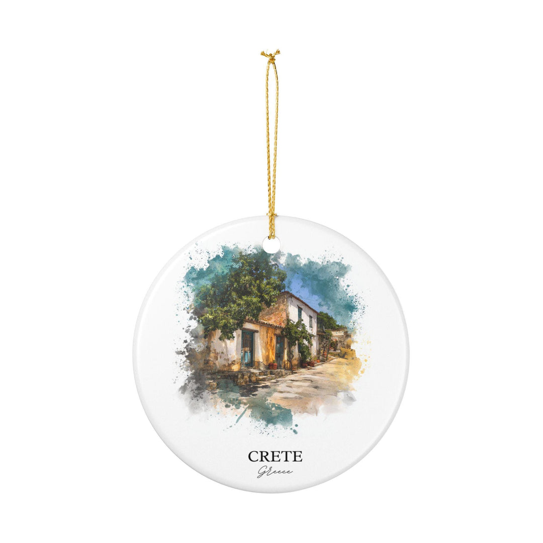 Crete Greece Ornament: Unique Crete Souvenir, Crete Xmas Decor, and Authentic Crete Greece Gift
