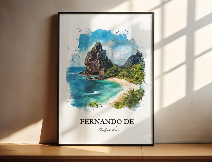 Fernando de Noronha, Brazil – Watercolor Art Print