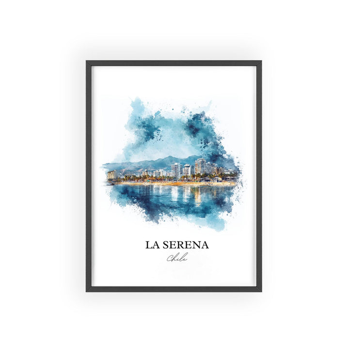 La Serena Chile Art, La Serena Print, Chile Watercolor Art, La Serena Chile Gift, Travel Print, Travel Poster, Housewarming Gift