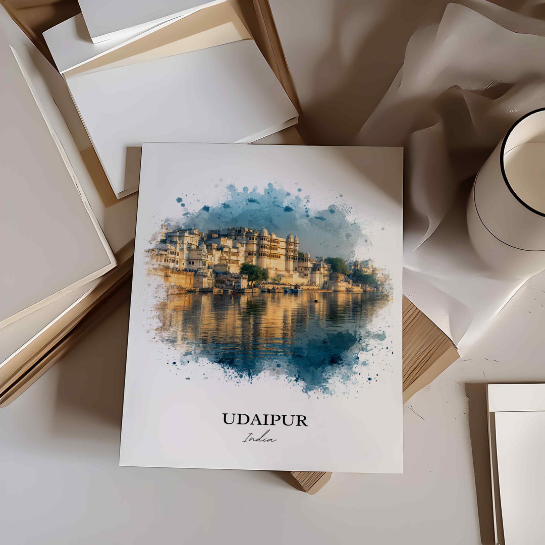 Udaipur, India – Watercolor Art Print