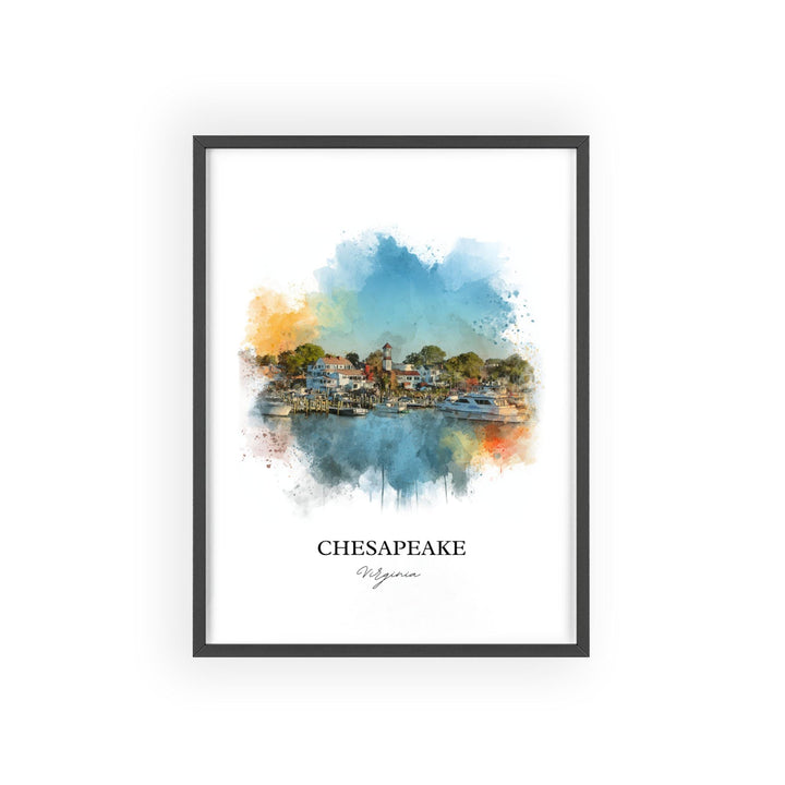 Chesapeake, Virginia – Watercolor Art Print