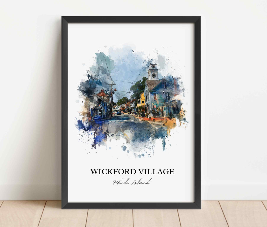 Wickford, Rhode Island – Watercolor Art Print