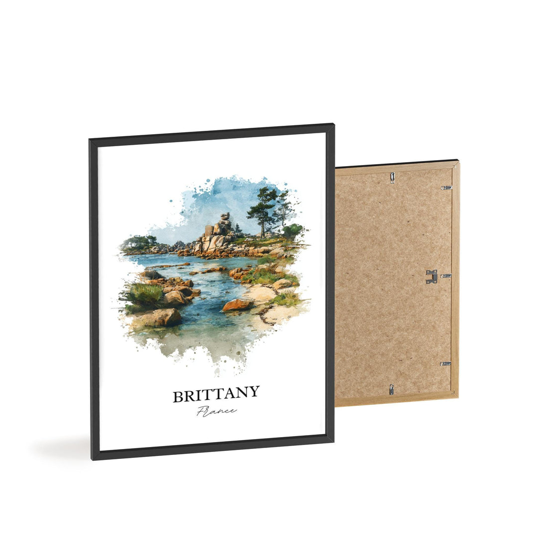Brittany France Wall Art, Brittany Print, France Watercolor Art, Brittany France Gift, France Travel Print, Travel Poster, Housewarming Gift