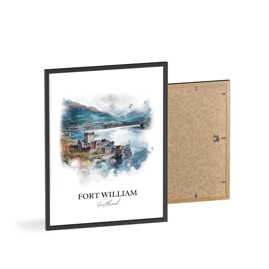 Fort William Wall Art, Scottish Highlands Print, Scotland Art, Fort William Scotland Gift, Travel Print, Travel Poster, Housewarming Gift