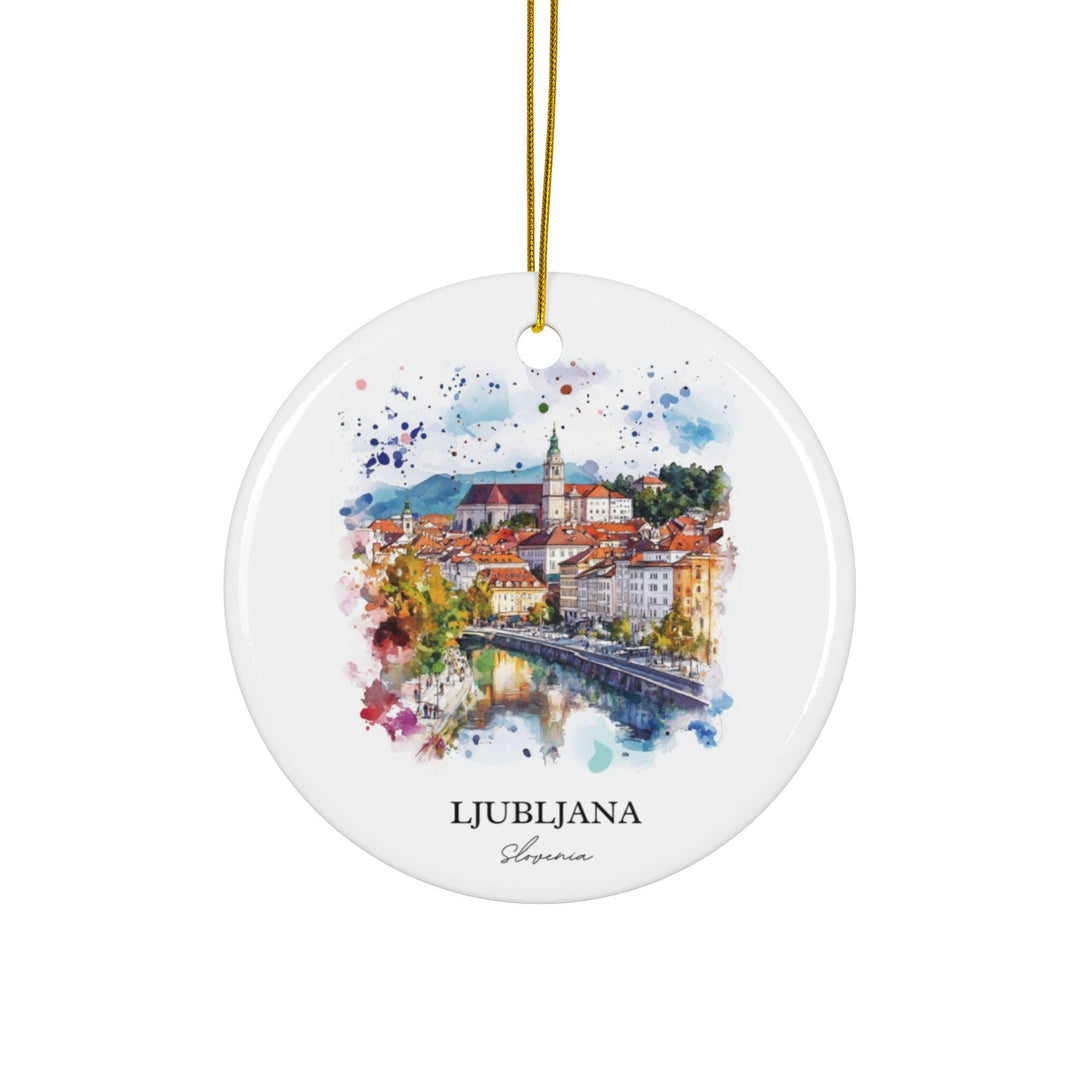 Ljubljana Slovenia Ornament: Unique Ljubljana Souvenir, Ljubljana Xmas Decor, and Authentic Slovenia Gift