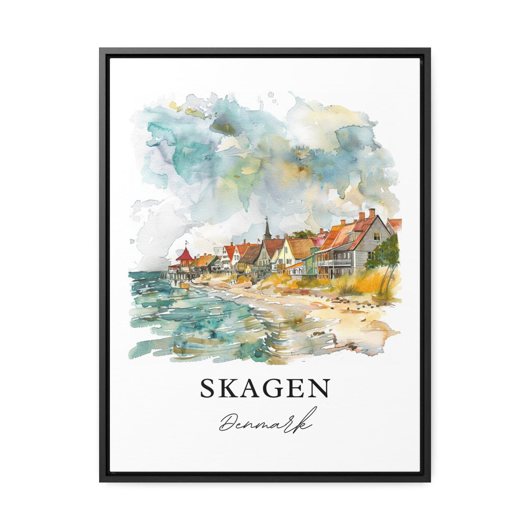 Skagen Denmark Wall Art, Skagen Vendsyssel Print, Skagen Watercolor, Skagen Denmark Gift,