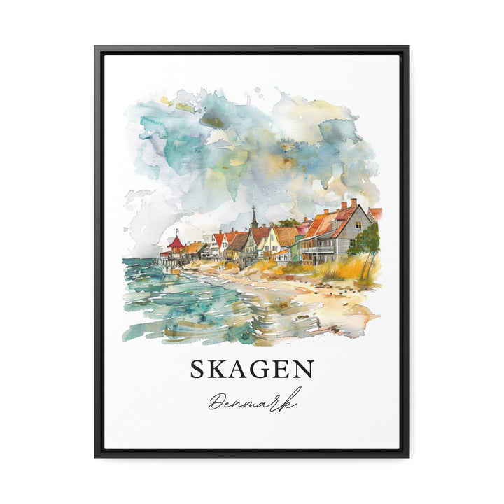 Skagen Denmark Wall Art, Skagen Vendsyssel Print, Skagen Watercolor, Skagen Denmark Gift,