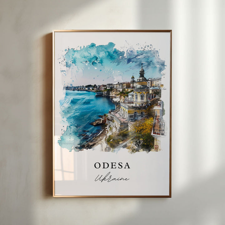 Odesa Wall Art, Odessa Ukraine Print, Odesa Wall Art, Ukraine Gift, Travel Print, Travel Poster, Travel Gift, Housewarming Gift