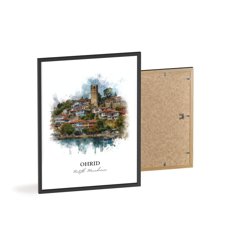 Ohrid, North Macedonia – Watercolor Art Print