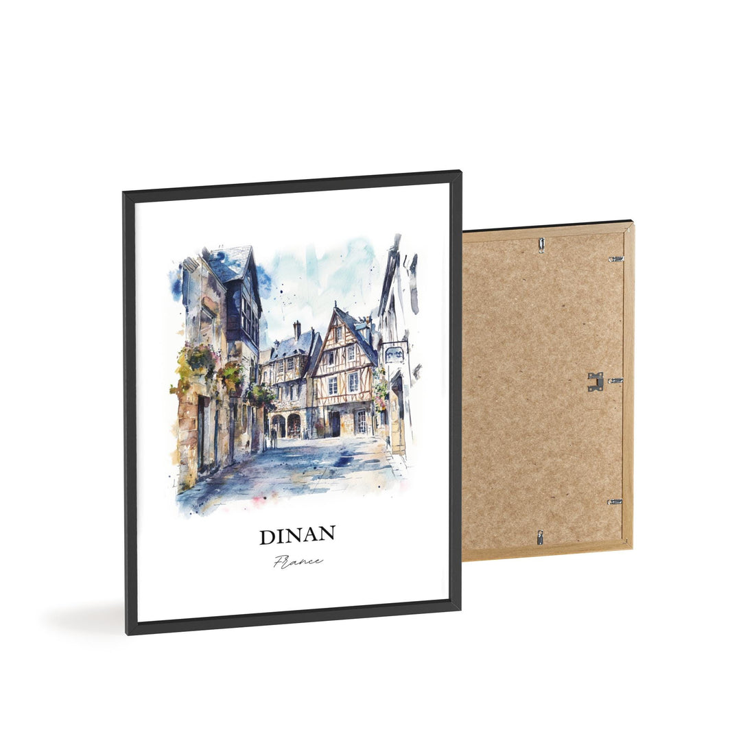 Dinan France Wall Art, Brittany France Print, France Watercolor Art, Dinan France Gift, Travel Print, Travel Poster, Housewarming Gift