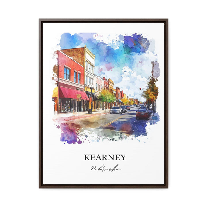 Kearney Nebraska Wall Art, Buffalo County NE Print, Nebraska Watercolor Art, Kearney Gift, Travel Print, Travel Poster, Housewarming Gift