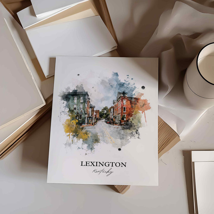 Lexington, Kentucky – Watercolor Art Print
