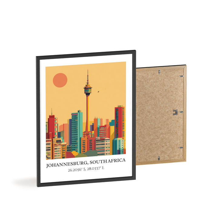 Johannesburg Art, Johannesburg Retro Travel Art, South Africa Decor, Johannesburg Gift, South Africa Art, Travel Prints, Housewarming Gift