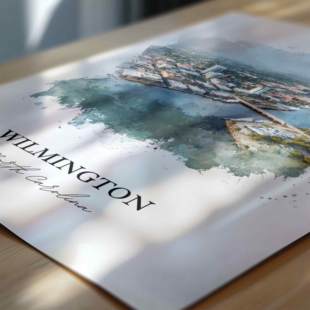 Wilmington, North Carolina – Watercolor Art Print