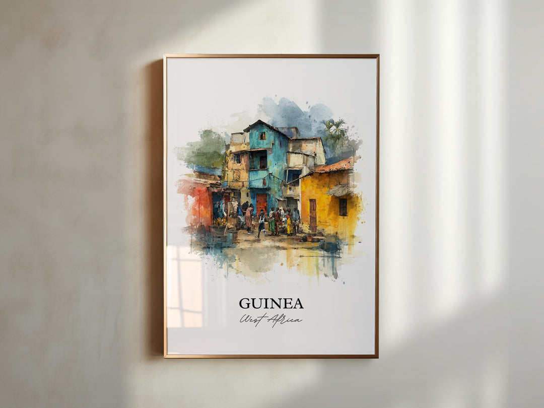 French Guinea Wall Art, South America Print, French Guinea Artwork, French Guinea Gift, Travel Print, Travel Poster, Housewarming Gift
