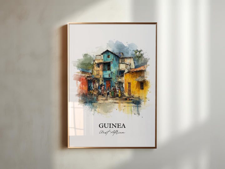 French Guinea Wall Art, South America Print, French Guinea Artwork, French Guinea Gift, Travel Print, Travel Poster, Housewarming Gift