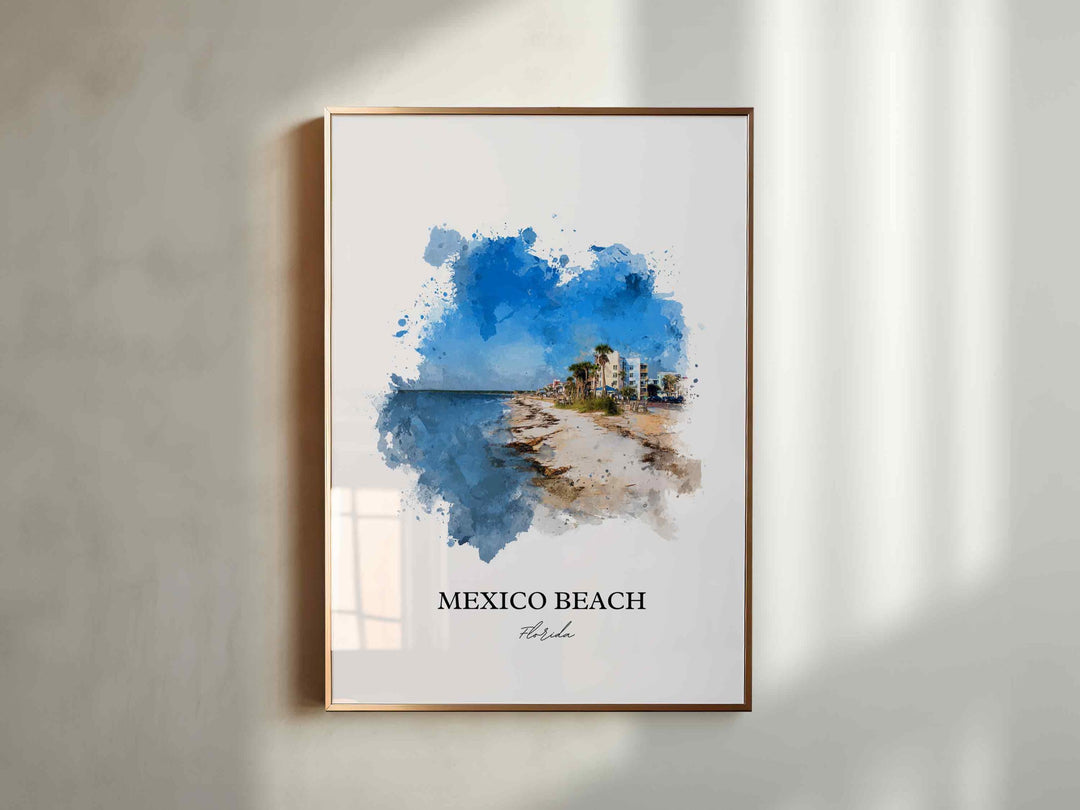 Mexico Beach, FL – Watercolor Art Print