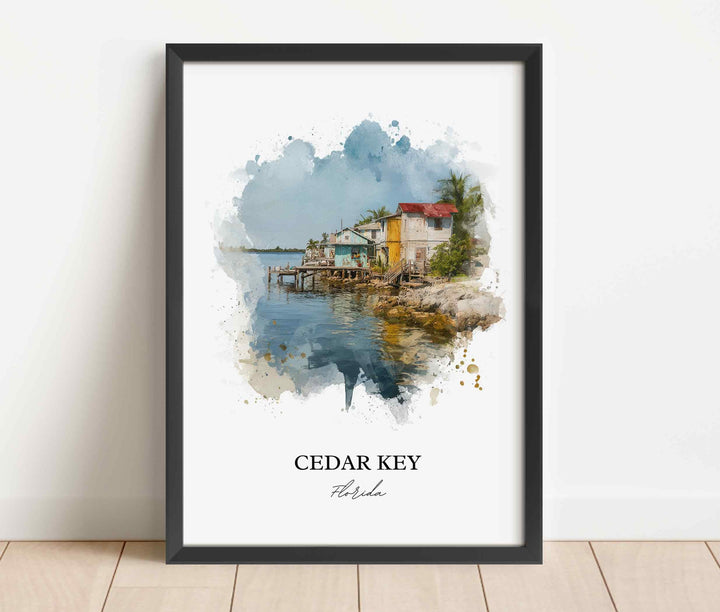Cedar Key, Florida – Watercolor Art Print