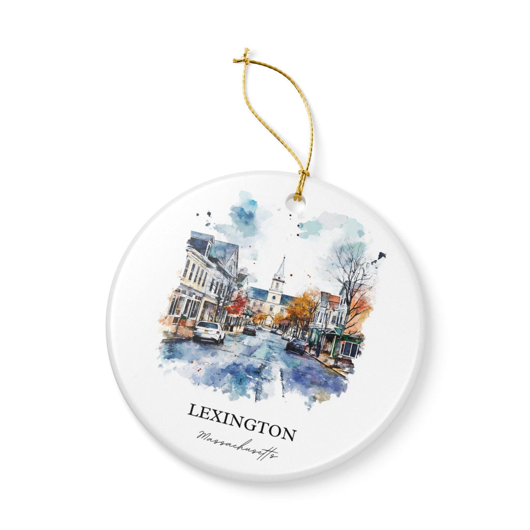 Lexington Massachusetts Ornament: Unique Lexington MA Souvenir, Lexington MA Xmas Decor, and Authentic Lexington MA Gift