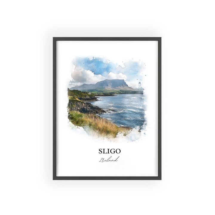 Sligo Ireland Wall Art, Connacht Print, Ireland Watercolor Art, Sligo Gift, Travel Print, Travel Poster, Housewarming Gift