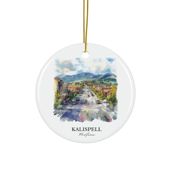 Kalispell Montana Ornament: Unique Kalispell Souvenir, Kalispell Xmas Decor, and Authentic Kalispell MT Gift