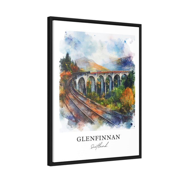 Glenfinnan Wall Art, Glenfinnan Scotland Print, Glenfinnan Watercolor Art, Glenfinnan Gift,