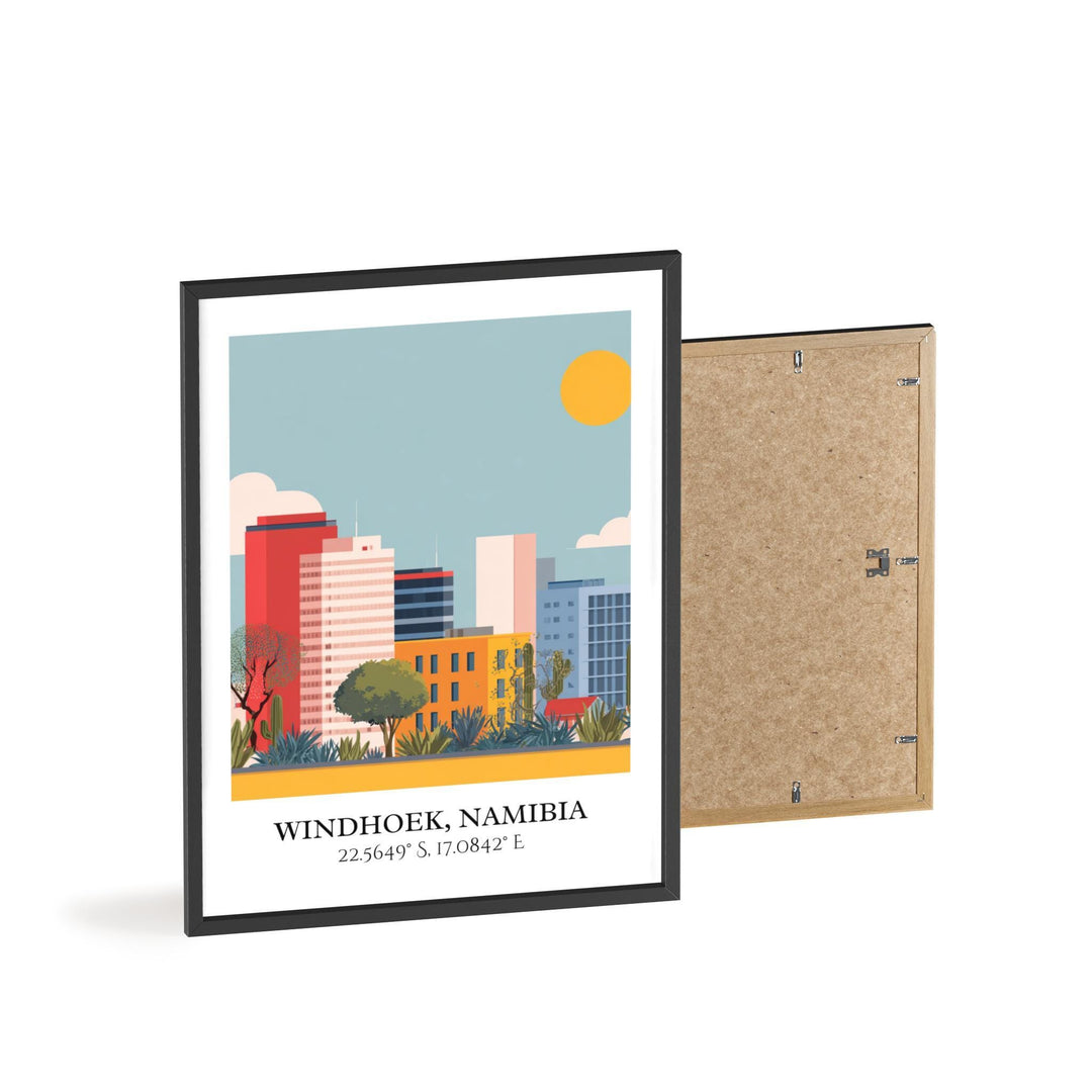 Windhoek Namibia Art, Namibia Retro Travel Art, Namibia Home Decor, Namibia Gift, Namibia Travel Art, Travel Prints, Housewarming Gift