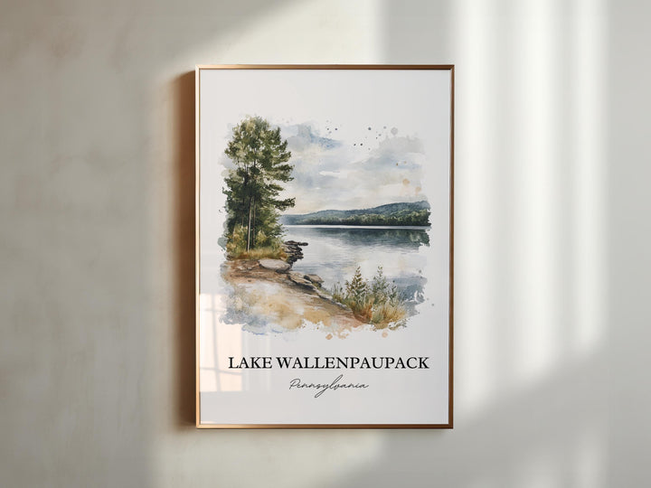 Lake Wallenpaupack Art, Tafton PA Print, Pennsylvania Watercolor, Lake Wallenpaupack Gift, Travel Print, Travel Poster, Housewarming Gift