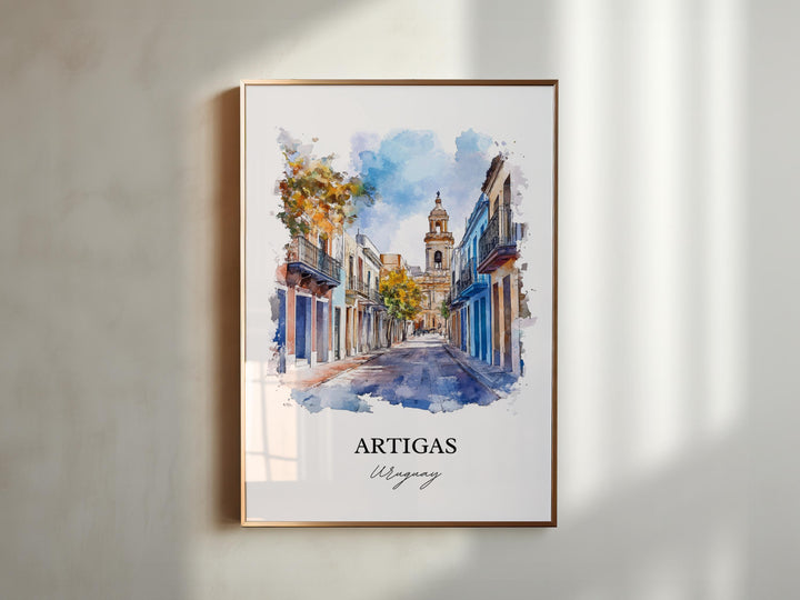 Artigas Uruguay Wall Art, Uruguay Print, Uruguay Watercolor Art, Artigas Gift, Travel Print, Travel Poster, Housewarming Gift