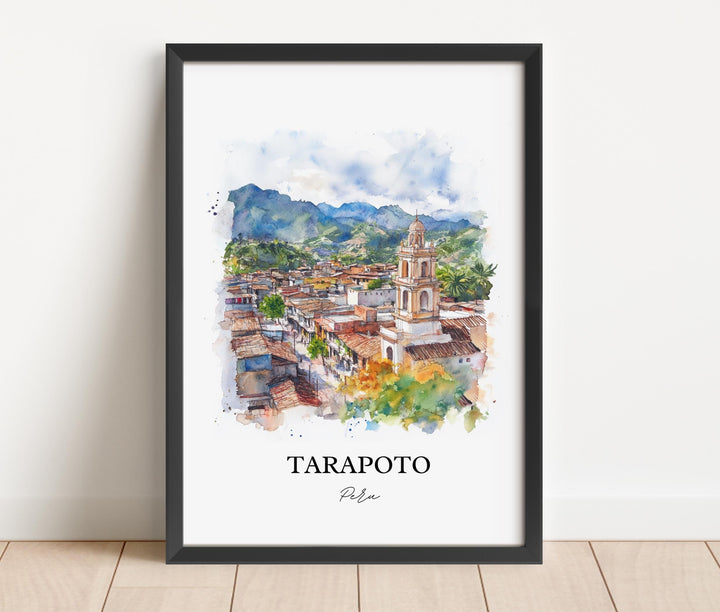 Tarapoto Peru Wall Art, San Martín Region Print, Peru Watercolor Art, Tarapoto Peru Gift, Travel Print, Travel Poster, Housewarming Gift