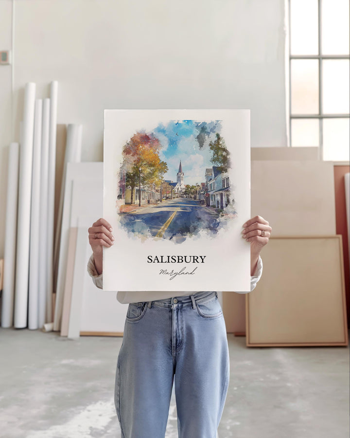 Salisbury MD Wall Art - Maryland Print
