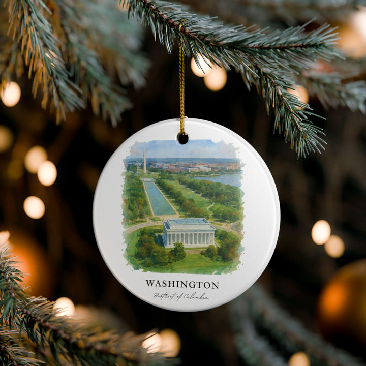 Washington DC Ornament: Washington DC Souvenir, DC Xmas Decor, and Washington Dc Gift