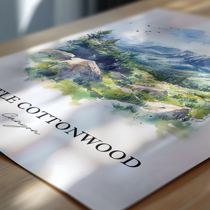 Little Cottonwood Canyon Art, Salt Lake Valley Print, Utah Art, Wasatch Cache Forest Gift, Travel Print, Travel Poster, Housewarming Gift
