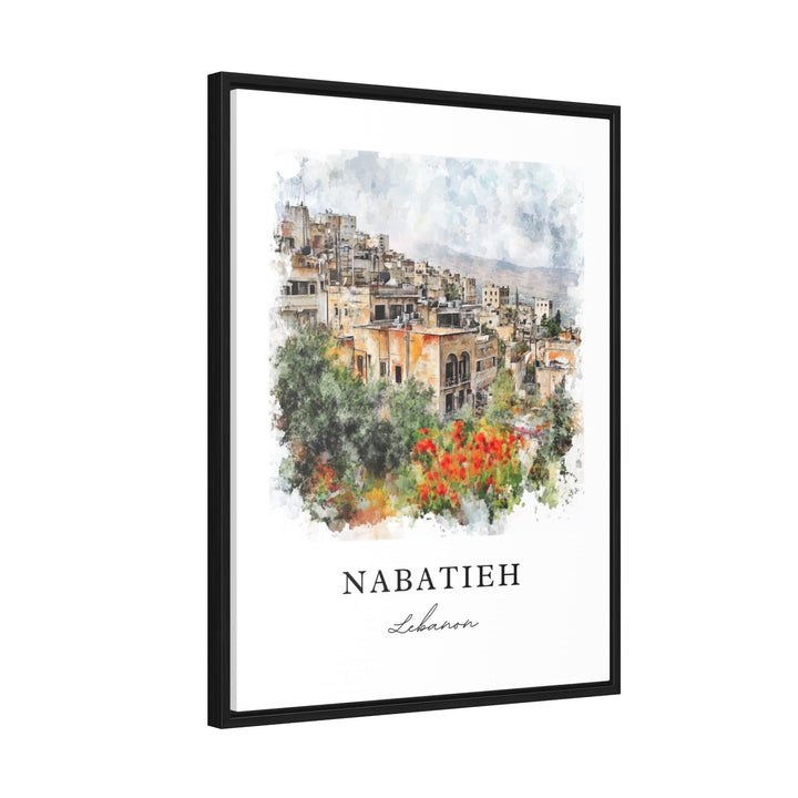 Nabatieh Wall Art, Nabatieh Print, Nabatieh Watercolor Art, Nabatîyé Lebanon Gift,