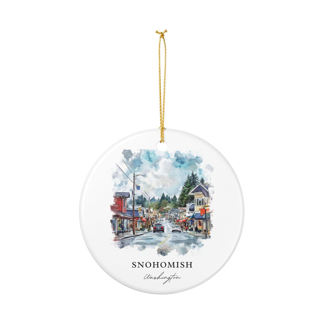 Snohomish Ornament: Unique Snohomish Souvenir, Snohomish WA Xmas Decor, and Authentic Everett WA Gift