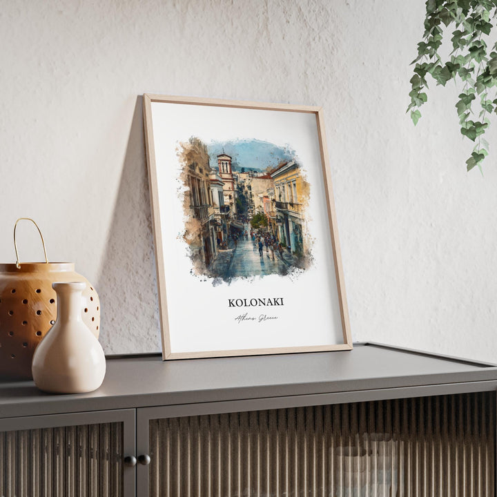 Kolonaki, Greece – Watercolor Art Print