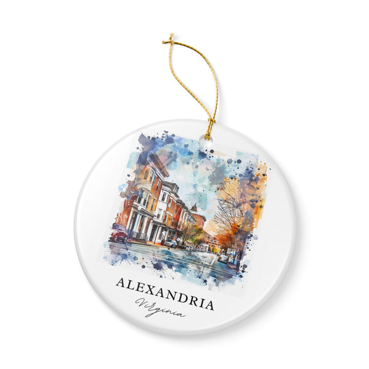 Alexandria Virginia Ornament: Unique Alexandria VA Souvenir, Alexandria Xmas Decor, and Authentic Alexandria VA Gift