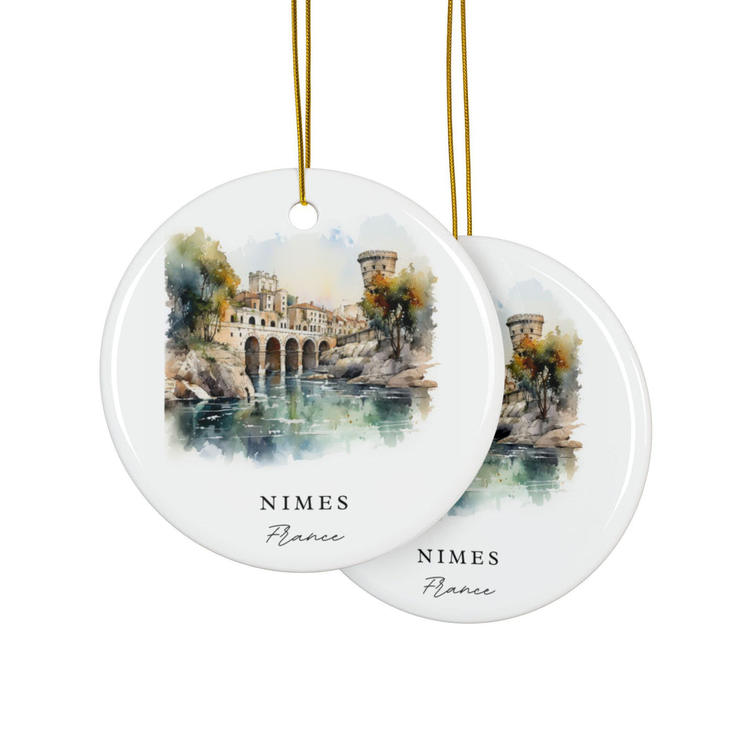 Nimes France Ornament: Unique Nimes Souvenir, Nimes France Xmas Decor, and Authentic Nimes France Gift
