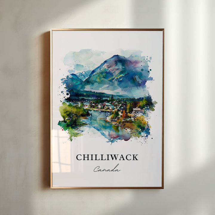 Chilliwack British Columbia Art, Chilliwack Print, Chilliwack Watercolor, Chilliwack Gift,