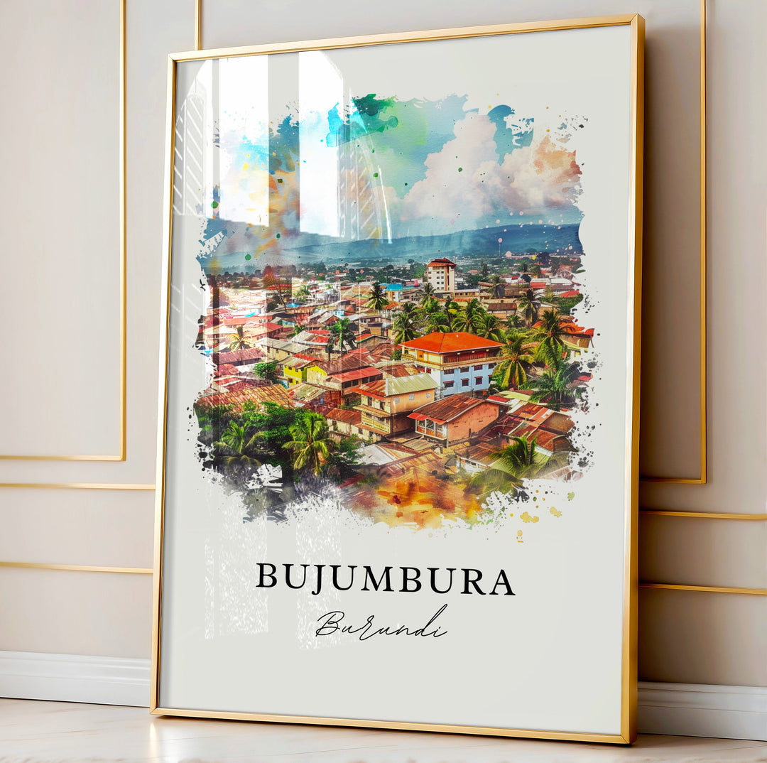 Bujumbura Wall Art - Burundi Print