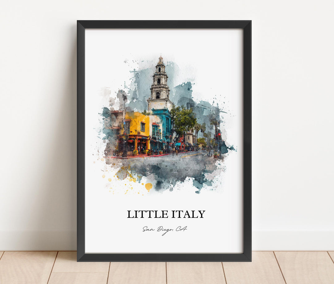 Little Italy, California – Watercolor Art Print