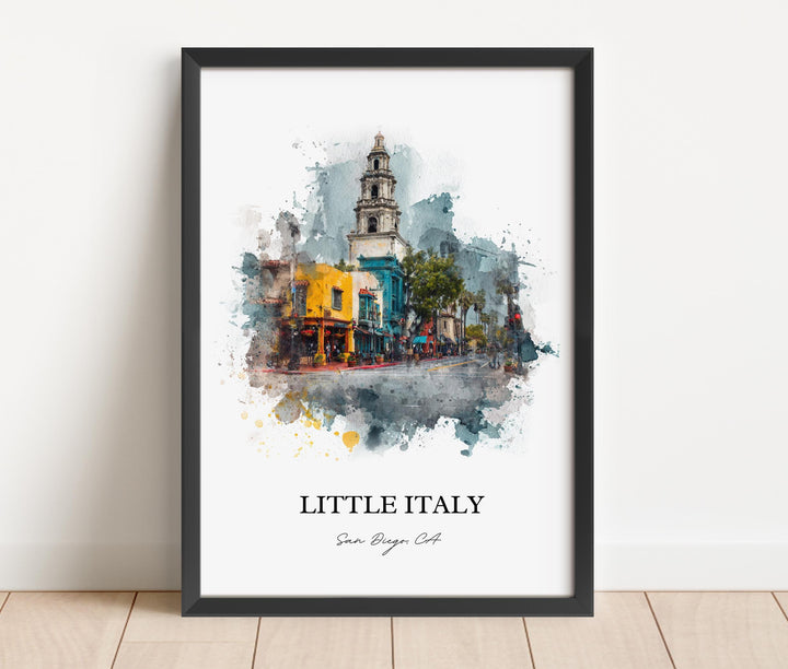 Little Italy, California – Watercolor Art Print