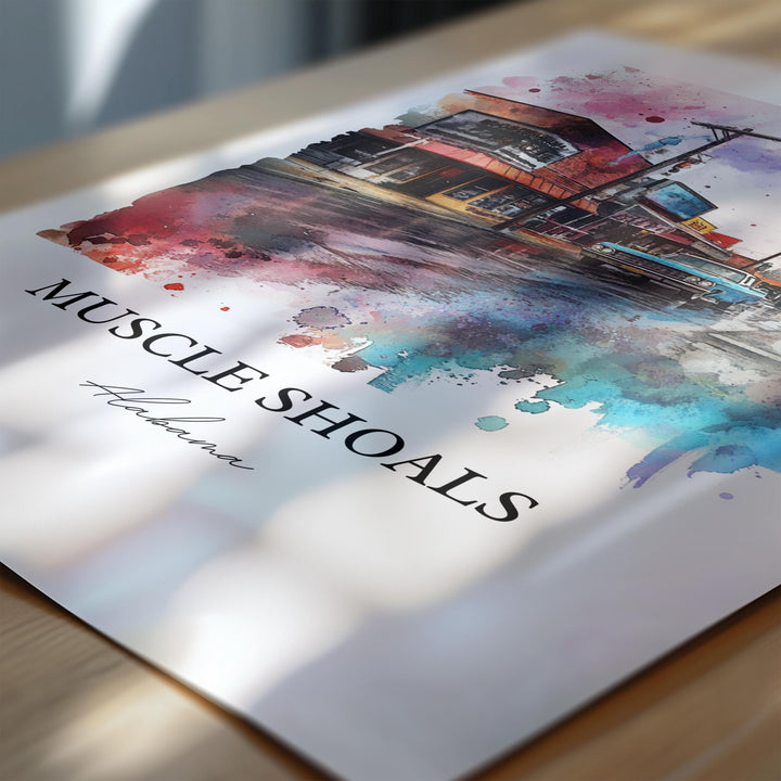 Muscle Shoals Wall Art - Alabama Print