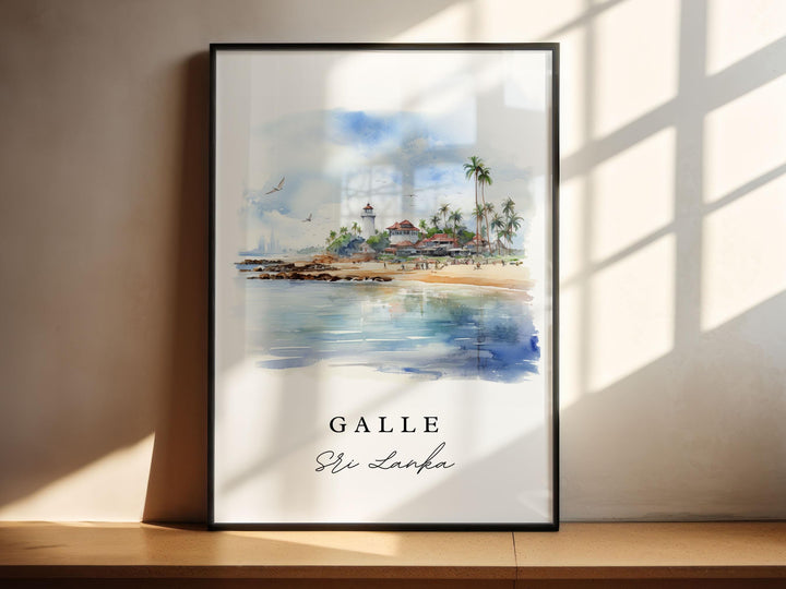 Galle Sri Lanka Wall Art, Galle Print, Galle Watercolor Art, Galle Sri Lanka Gift, Sri Lanka