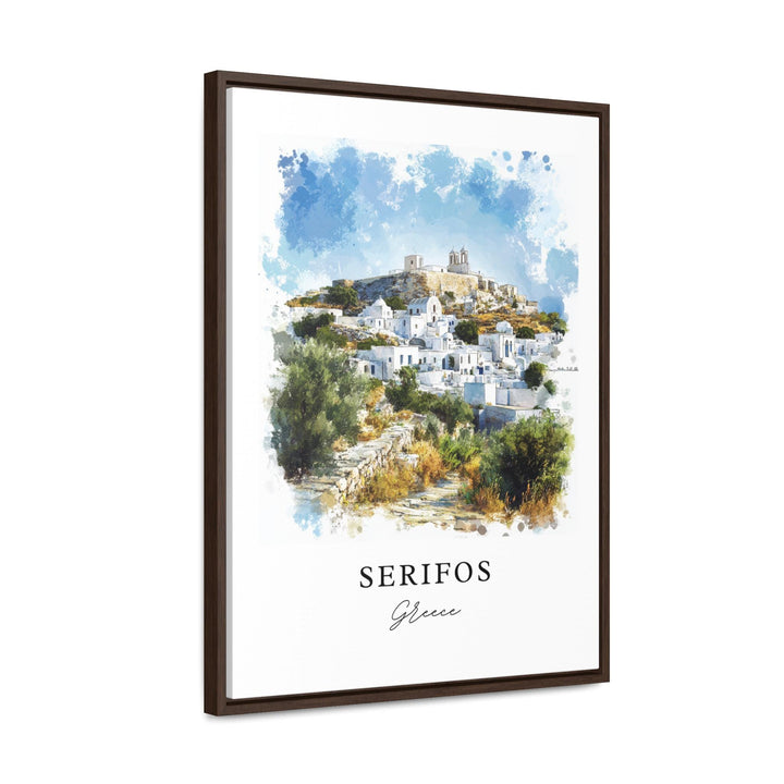 Serifos Greece Wall Art, Serifos Print, Cyclades Greece Watercolor Art, Milos Gift,