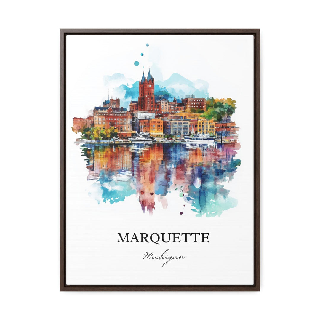Marquette, Michigan, USA – Watercolor Art Print